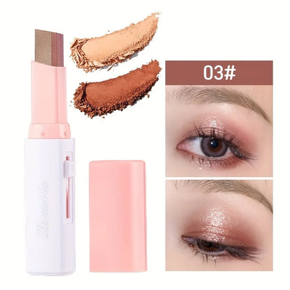 2 In 1 Waterproof Highlighter Eyeshadow Stick with Glitter - Smarsty