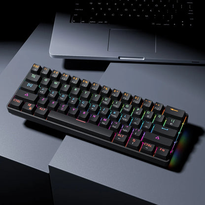 Compact 61Key Esports Mechanical Keyboard Hot Swappable RGB
