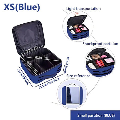 Large Capacity Travel Makeup Case Cosmetic Organizer - Smarsty