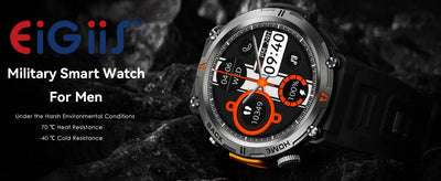 EIGIIS KE3 Smart Watch Bluetooth Call Waterproof Health Monitor - Smarsty