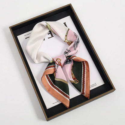 Luxury Square Silk Scarf for Women Stylish Satin Hijab Wrap - Smarsty