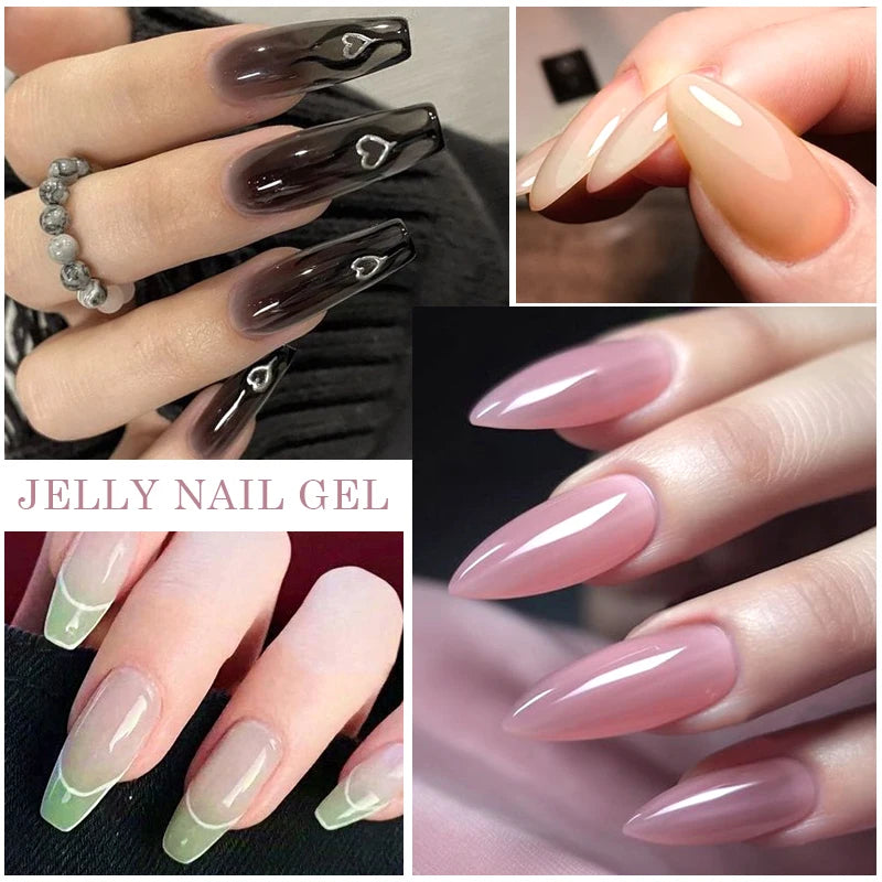 Mtssii 7ml Jelly Gel Polish Translucent Pink Shine - Smarsty