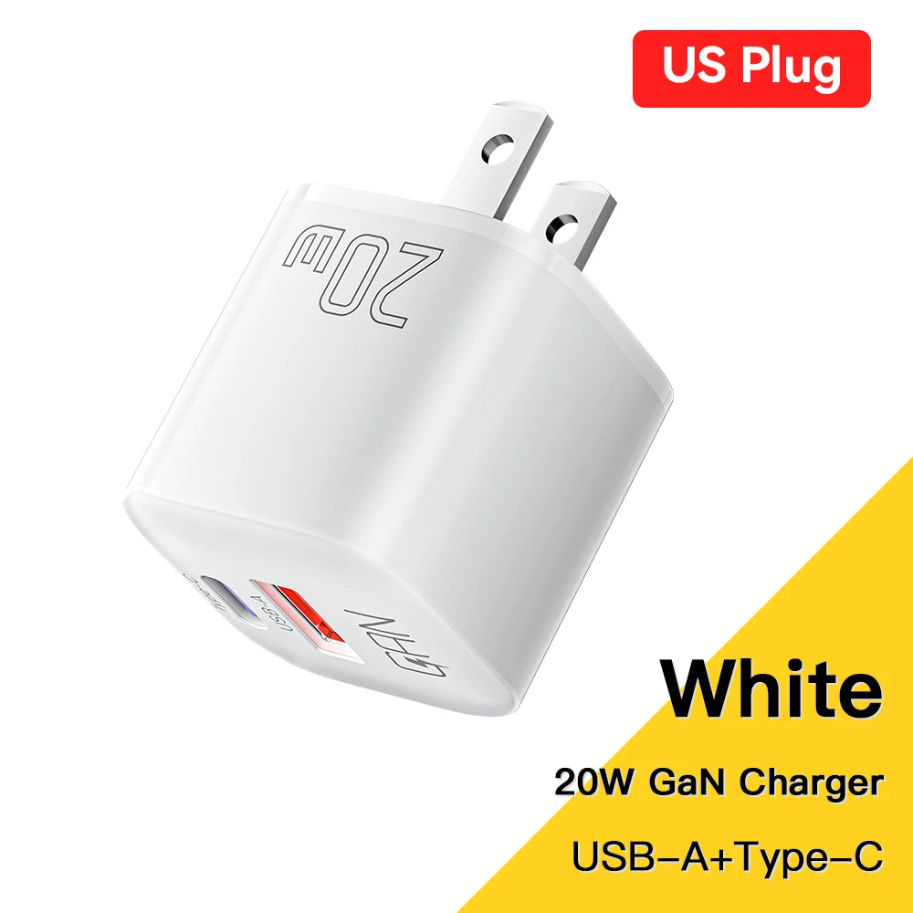 GaN USB C RapidCharge 20W PD Charger for iPhone iPad - Smarsty