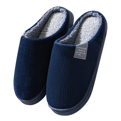 NEW Women's Men's Casual Thick Soft Bottom Home Slippers Household Plush Slippers Anti-slip Thermal Slippers Indoor Winter Flats - Smarsty