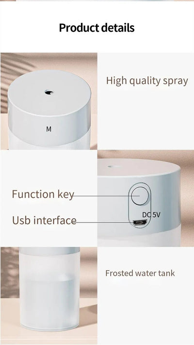 Portable Ultrasonic Aromatherapy Diffuser with LED Lamp - Smarsty