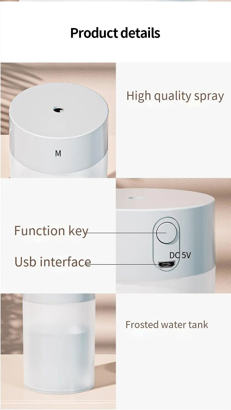 Portable Ultrasonic Aromatherapy Diffuser with LED Lamp - Smarsty