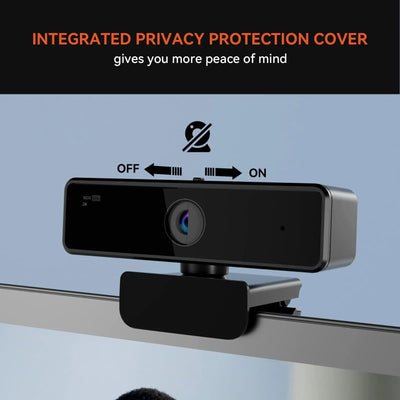V11 2K Webcam for PC, 1080P 60FPS FHD 90° Web Camera with Microphone&Privacy Cover,USB Plug&Play for Mac/Laptop/Desktop/Computer