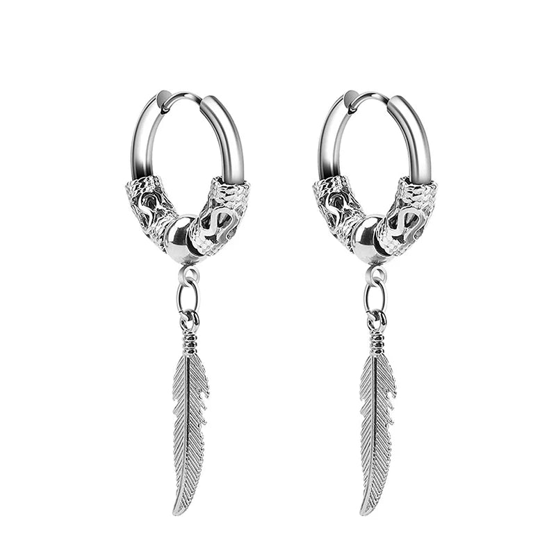 Stainless Steel Cross Dangle Earrings for Men and Women - Smarsty