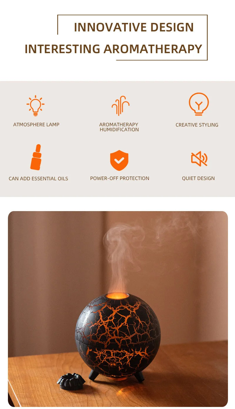 Colorful Atmosphere Lamp USB Humidifier with Essential Oil Diffuser - Smarsty