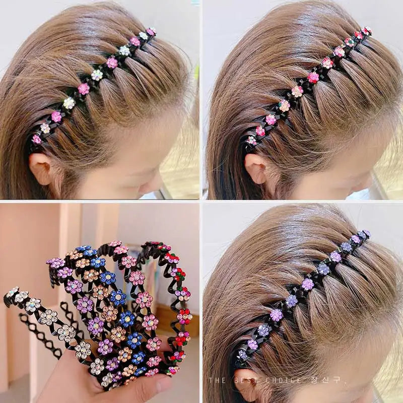 Non Slip Rhinestone Headbands With Secure Wave Grip - Smarsty