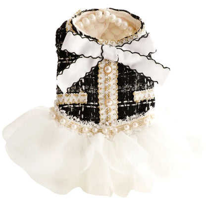 Luxury Cotton Dog Lace Dress with Tutu Skirt - Smarsty