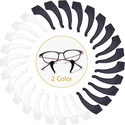 2/40pcs Silicone Ear Hook Anti-slip Glasses Leg Ear Sleeve Bracket Fastener Sunglasses Accessories Grip Anti-fall Eyewear Holder - Smarsty