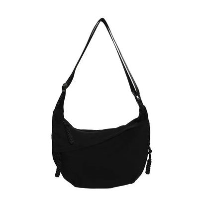 Minimalist Nylon Shoulder Bag With Multifunctional Storage - Smarsty