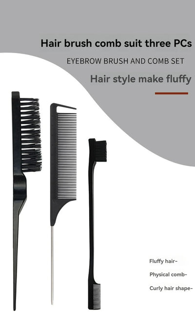 Three-Piece Hair Comb Set for Styling and Precision - Smarsty