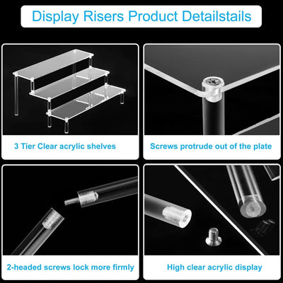 1pc,Multilayer acrylic transparent display rack, desk storage rack, suitable for cosmetics, perfume, dolls, nail polish shelf by Smarsty