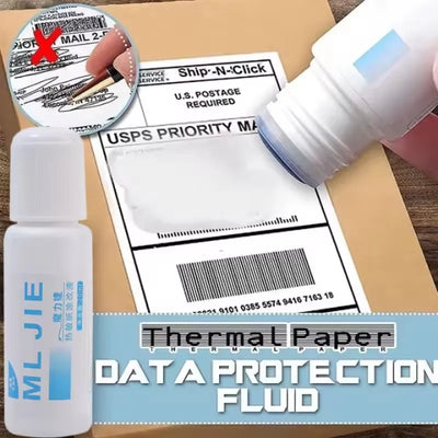 Fast-Drying 50ml Thermal Paper Correction Fluid Eraser Package Parcel Box ID Information Protector Anti Peep Identity Info Guard - Smarsty