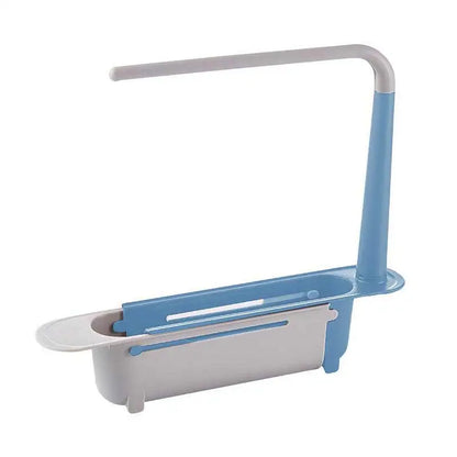 1Pc Multifunctional Telescopic Sink Storage Rack Upgraded Adjustable Sink Sponge Holder Expandable 2-in-1 For Home Kitchen by Smarsty