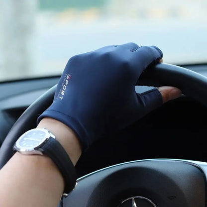 Ice Silk Half Finger Cycling Gloves Comfortable Fit - Smarsty