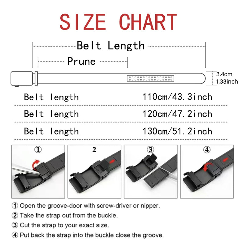 Mens PU Leather Automatic Buckle Belt High Quality - Smarsty