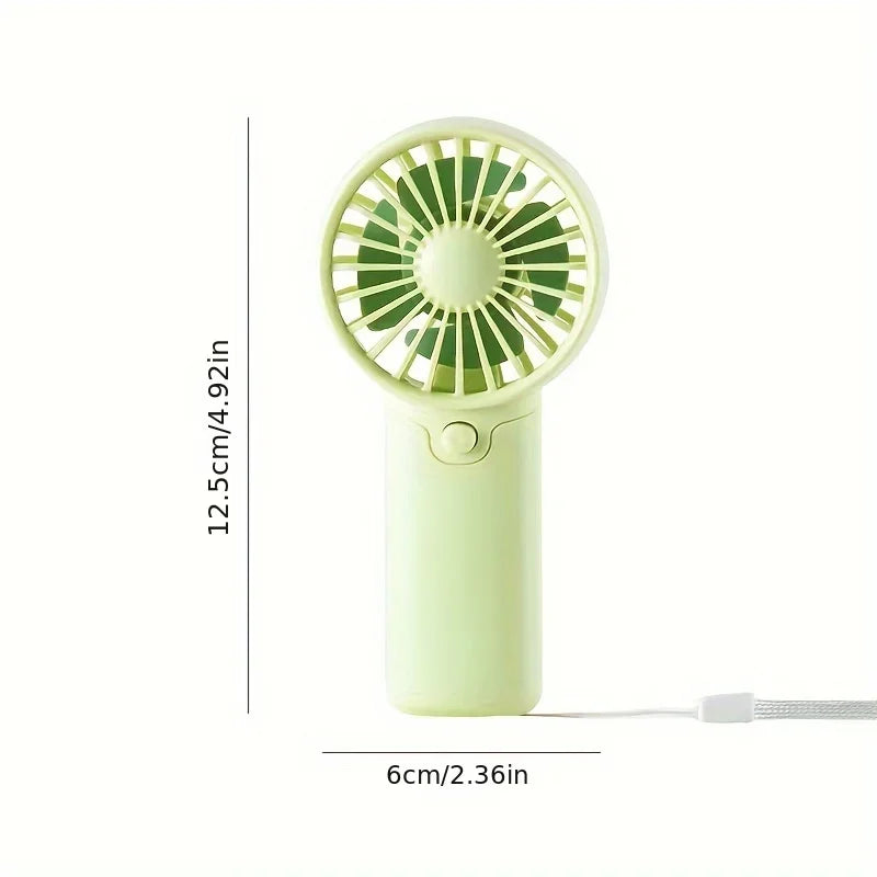 2025 Cute Mini Fan Portable Handheld Fan Lightweight Handy Fan Pocket Size Low Noise Small Electric Fan Student Gift Outdoor Fan - Smarsty