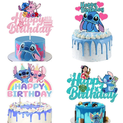Disney Lilo and Stitch Birthday Cake Topper Decoration - Smarsty