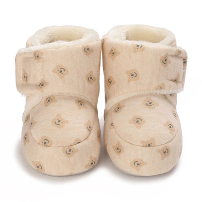 Soft Soled Bear Baby Snow Boots Warm Plush First Walkers - Smarsty