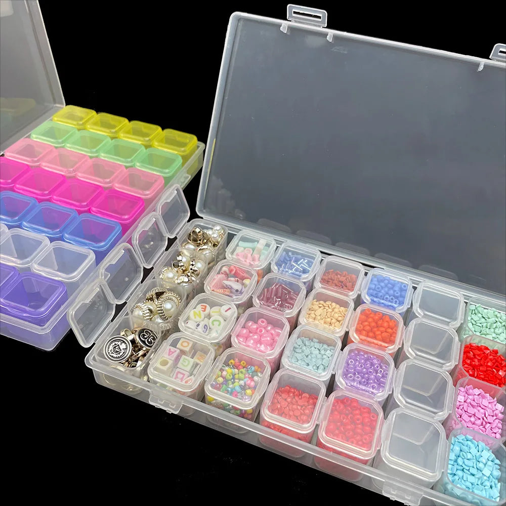28 Grids Diamond Painting Storage Box with Funnel - Smarsty