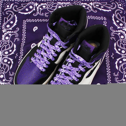 Flat Shoe Laces Cashew Flower Shoelaces for Sneakers Gilding Hand-painted Sports Casual Basketball Tennis Shoelace Shoestrings - Smarsty