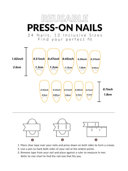 24pcs White French Press On Almond Nails Full Cover - Smarsty