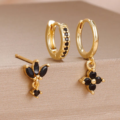 3PCS Stainless Steel Dangle Earrings Set for Women - Smarsty