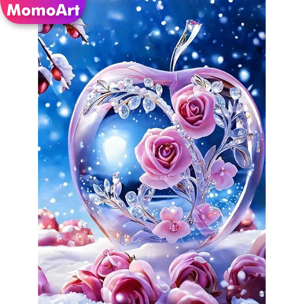 Momoart DIY Diamond Painting Rose Flower Wall Art - Smarsty