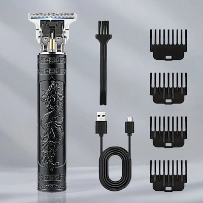 LCD Electric Hair Clipper for Men Oil Shaving Head Pusher Sculpture Shaver Rechargeable Hair Trimmer Hairdressing Set Gifts - Smarsty