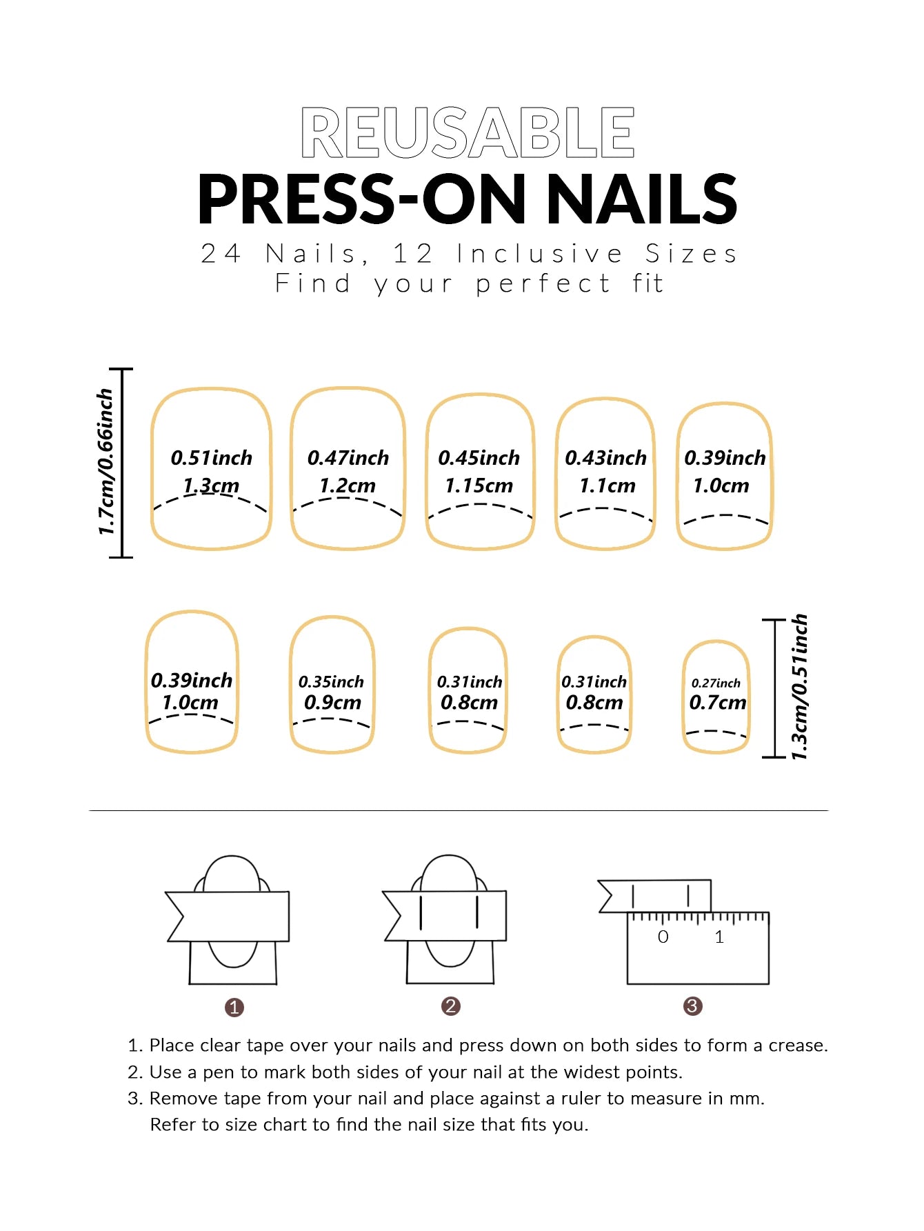 24PCS Pink French Fake Nails for Parties - Smarsty