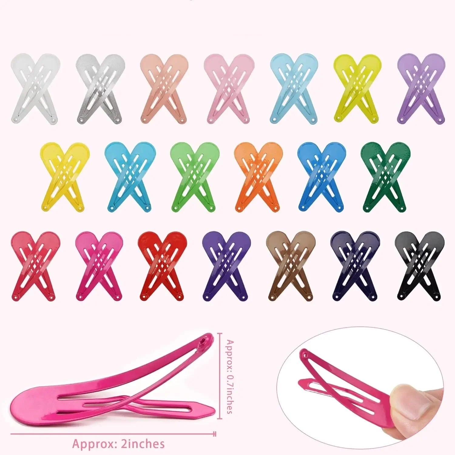 50Pcs No Slip Metal Hair Clips for Girls - Smarsty