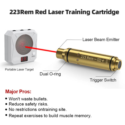 223 laser training cartridge Red Dot Laser Training Bullet Dry Fire Laser Trainer Cartridge Tactical Laser Bullet