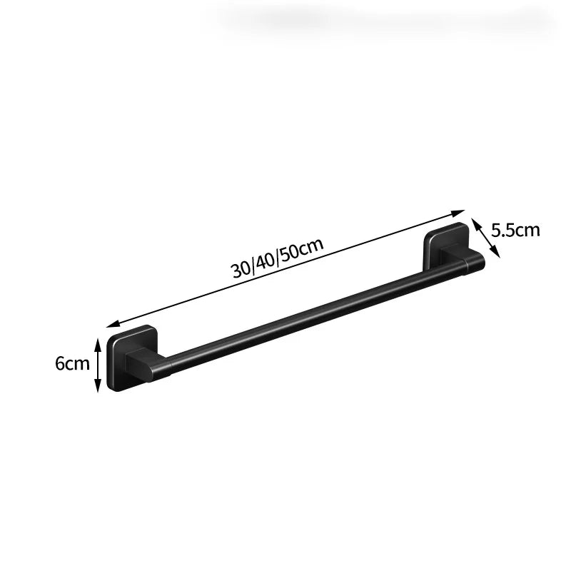 White Self-Adhesive Bathroom Towel Holder Easy Installation - Smarsty