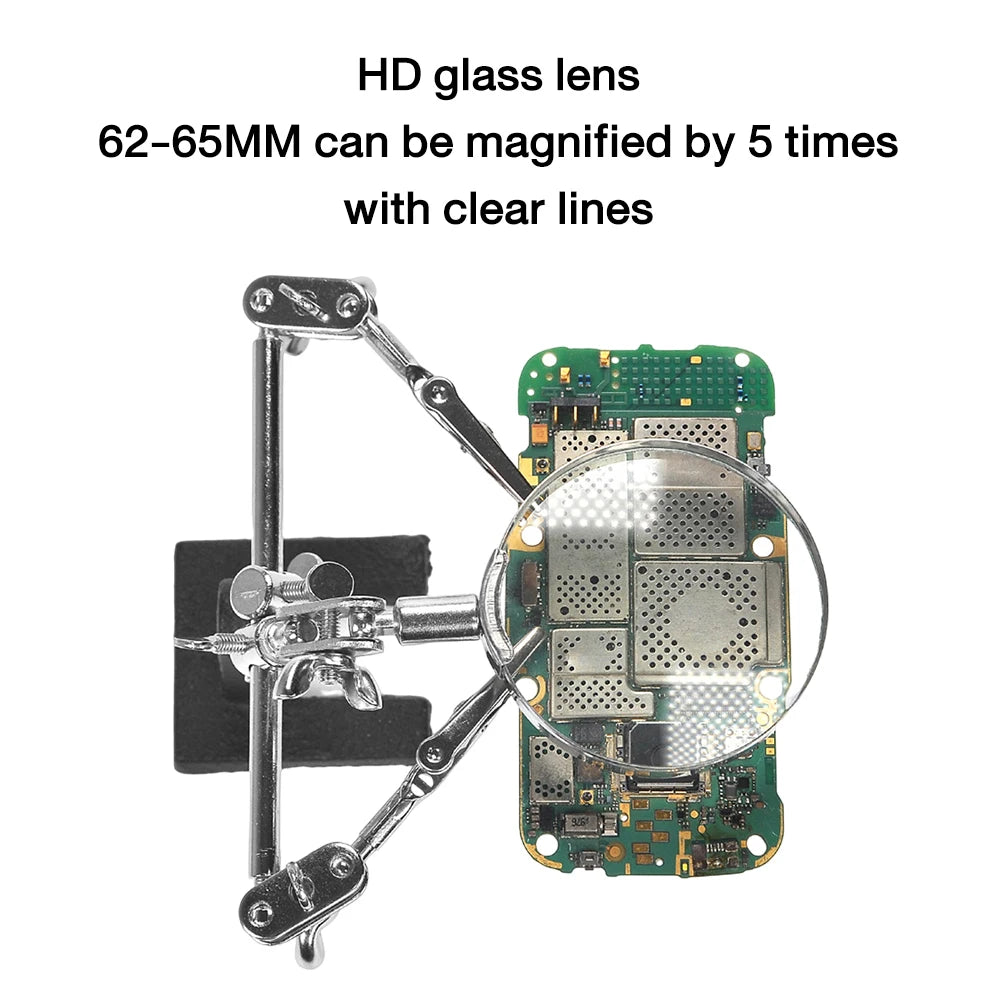 Welding Clip Magnifier with LED Light and Stainless Steel Durability - Smarsty