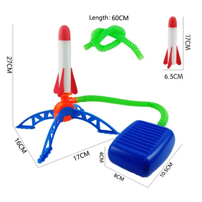 Kid Air Rocket Foot Pump Launcher Outdoor Air Pressed Pedal Soaring Rocket Toys Child Play Set Jump Sport Game Toys For Children - Smarsty