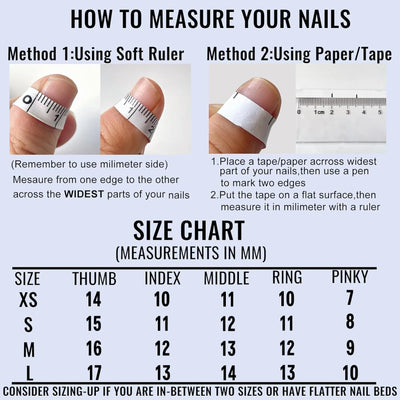 Handmade Press On Nails in Sweet Pink Blue Colors - Smarsty