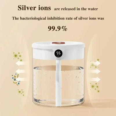 Quiet Dual Spray Humidifier with LED Display - Smarsty