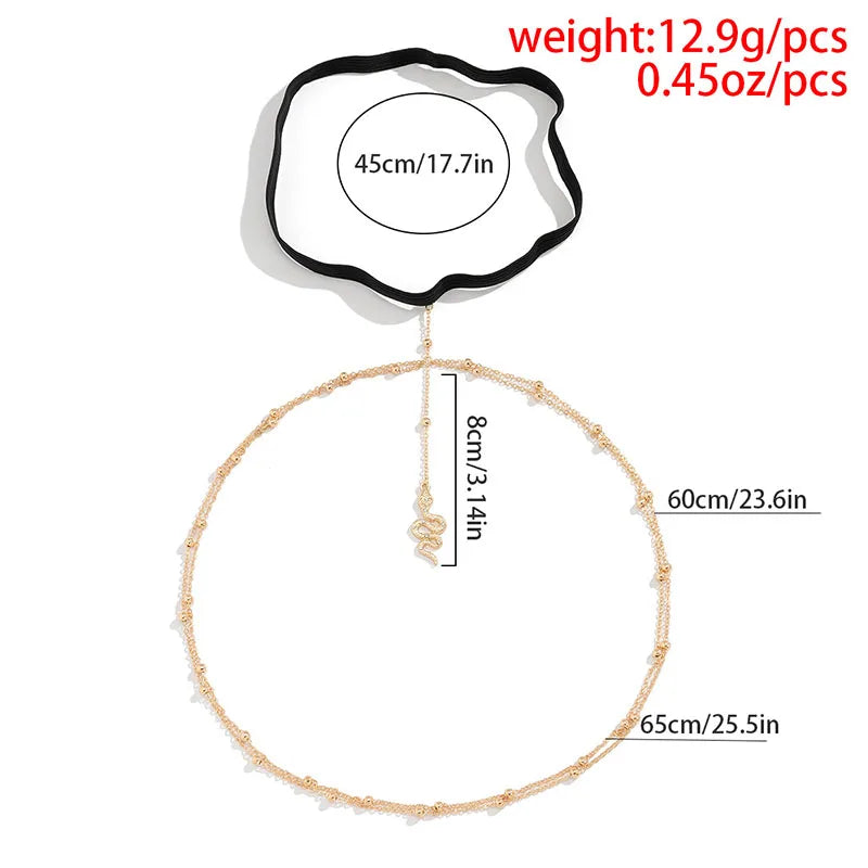 Women’s Snake Pendant Thigh Chain with Beach Style - Smarsty