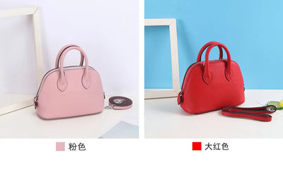 Cow Leather Shell Bag Crossbody Women Messenger Style - Smarsty