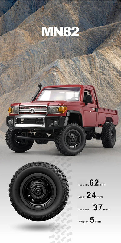 MN82 4WD RC Off-road Vehicle 1/12 LC79 Pickup Climbing Car with LED Lights Full Size Simulation RC Climbing Car Boy Toy Car - Smarsty