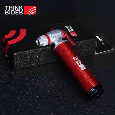 ThinkRider CO2 Pump For Bicycle Schrader Presta Adapter Bike Pump Inflator Aluminum Tire Tube Mini size MTB Bicycle Pumps CO2 Ca - Smarsty
