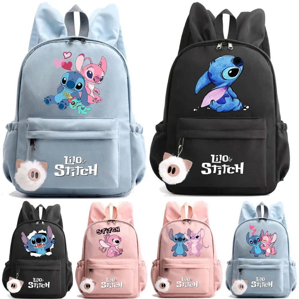 HOT Disney Lilo Stitch Backpack for Girl Boy Student Teenager Children Rucksack Women Casual School Bags Kids Birthday Gift Toy - Smarsty
