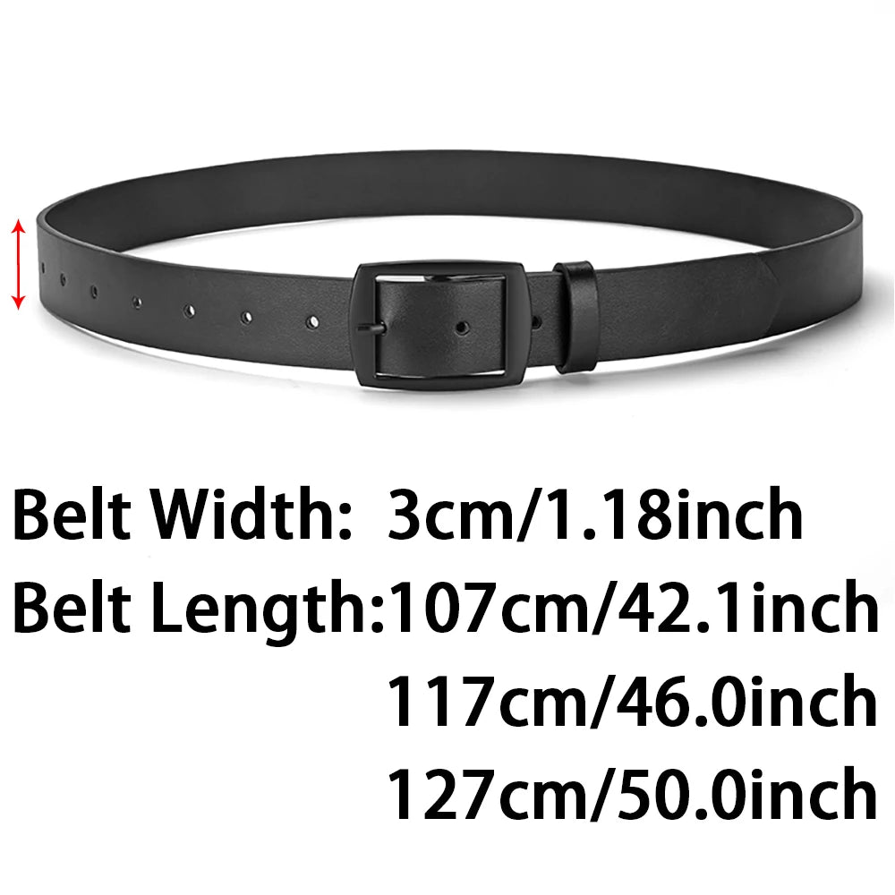 Luxury PU Leather Belt for Men Metal Buckle - Smarsty