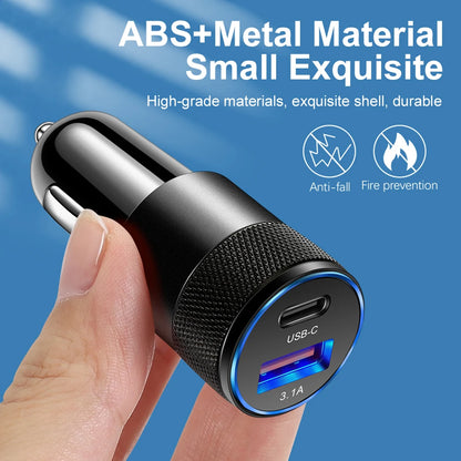 70W USB C PD Automotive Charger Quick Charge 3.0 Fast - Smarsty