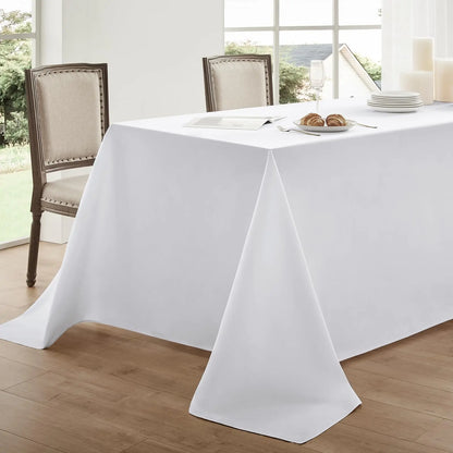 Stain Resistant White Polyester Tablecloth for Weddings - Smarsty