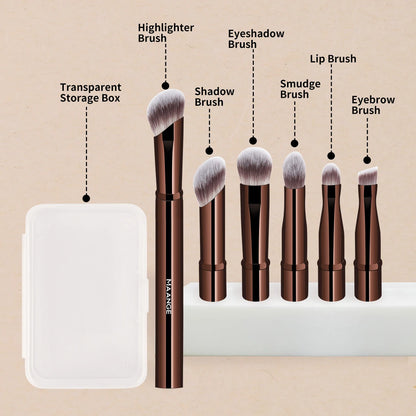 MAANGE Double Ended Makeup Brush Set for Travel and Contour - Smarsty