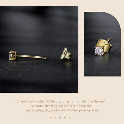 Moissanite Earrings 925 Sterling Silver D Color Studs - Smarsty